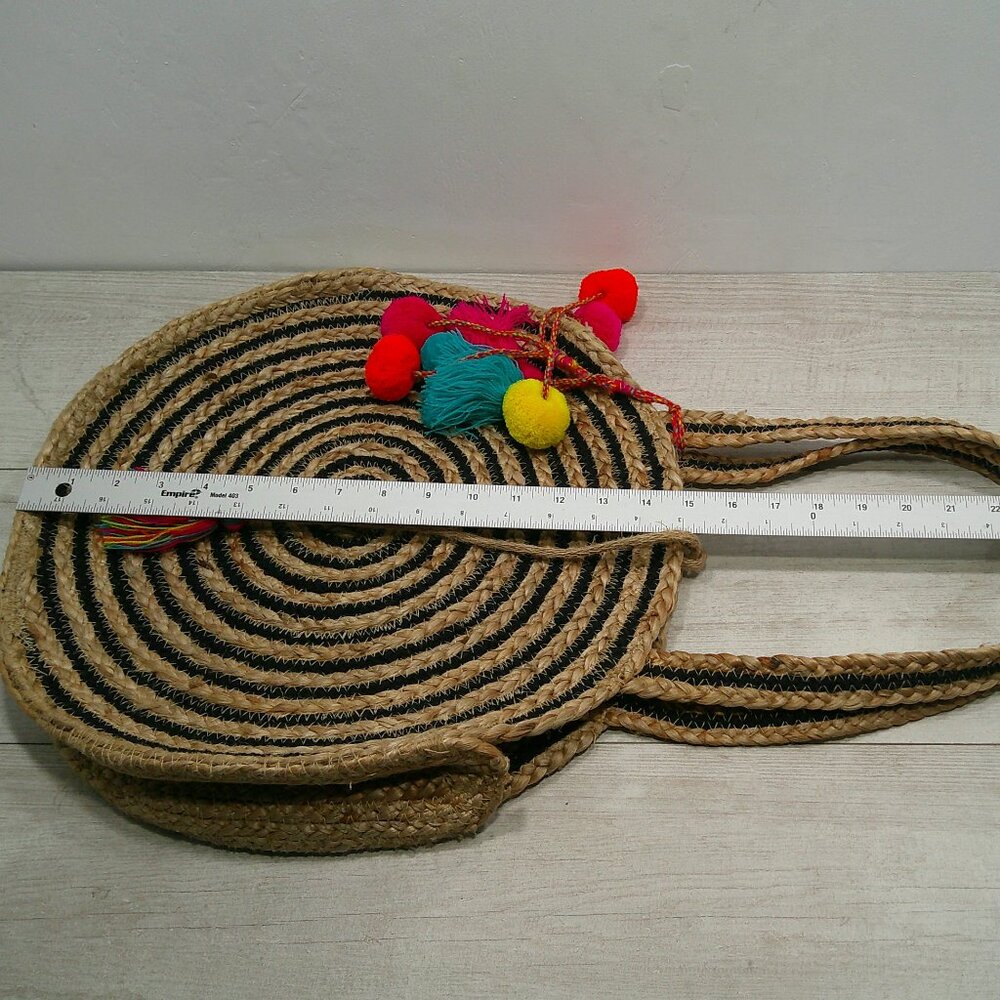 A&B America & Beyond Handcrafted Woven Rope Summer Boho Bohemian Jute Bag| Purse - Picture 10 of 12